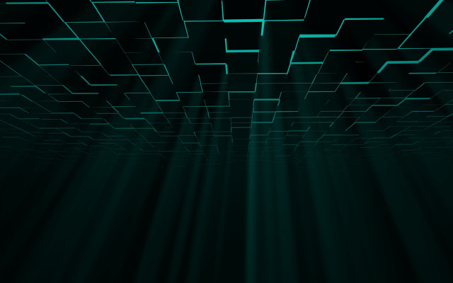 Dark green honeycomb volumetric lights free wallpaper for desktop - medium preview image