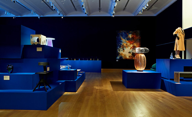 Blue furniture wooden floor painting free wallpaper for desktop - medium preview image