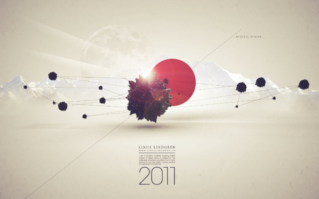 Tree mountains sun foreground poster free wallpaper for desktop - medium preview image