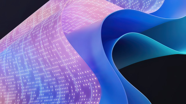 Blue pink abstract curved black free wallpaper for desktop - medium preview image