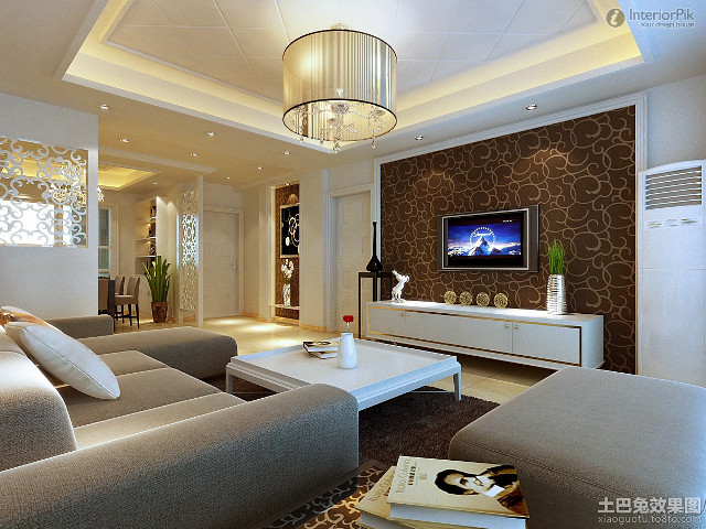 Living room large television couch free wallpaper for desktop - medium preview image
