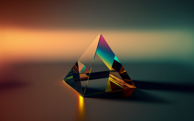Colorful object table blurry reflection free wallpaper for desktop - medium preview image