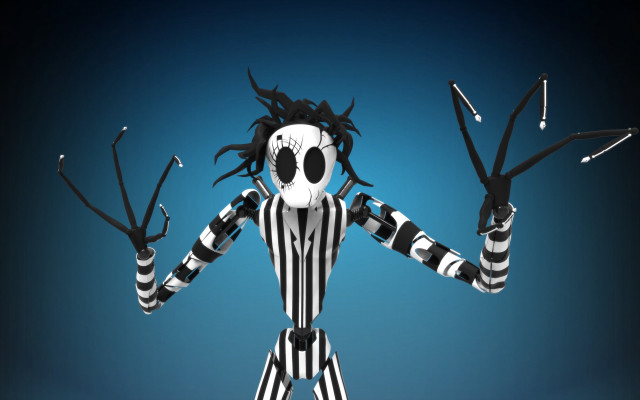 Creepy doll striped arthropod girl free wallpaper for desktop - medium preview image