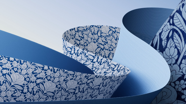 Blue white sculpture flower bouquet free wallpaper for desktop - medium preview image