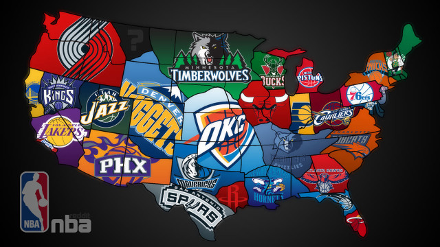 Basketball map united states teams free wallpaper for desktop - medium preview image