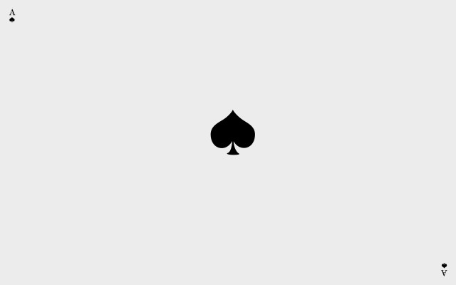 Black white card suit ace free wallpaper for desktop - medium preview image