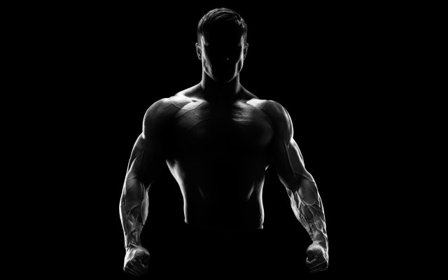 Muscular man ambient occlusion greyscale free wallpaper for desktop - medium preview image