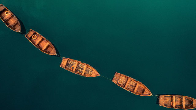 Boats rope water scenery sky free wallpaper for desktop - medium preview image
