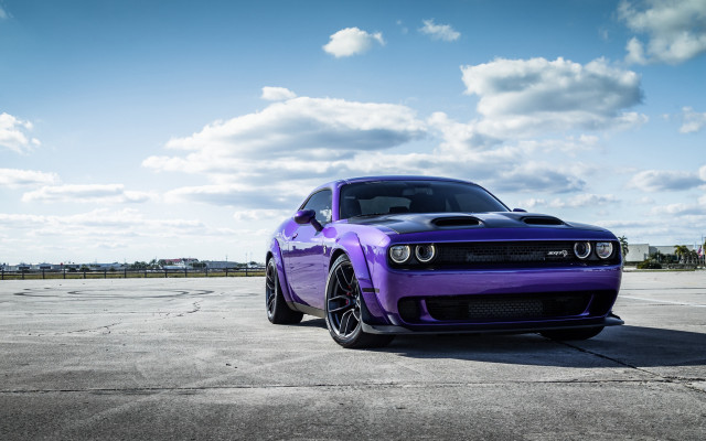 Purple car cloudy sky 3d free wallpaper for desktop - medium preview image