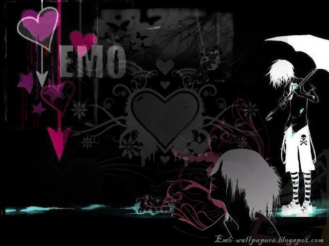 Girl umbrella hearts gothic anime free wallpaper for desktop - medium preview image