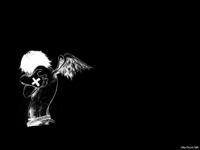 Person wings cross drawing art free wallpaper for desktop - medium preview image