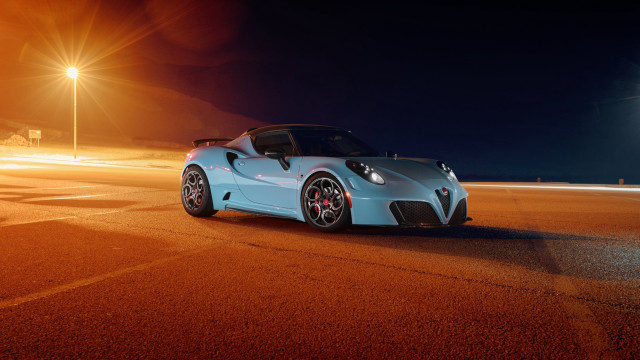 Blue sports car night street #6 free wallpaper for desktop - medium preview image