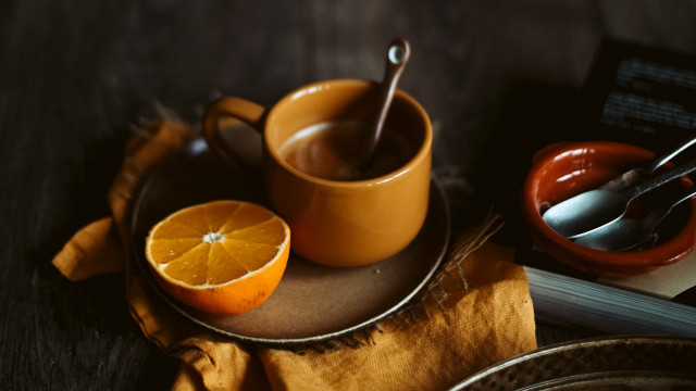 Coffee orange stilllife food spoons free wallpaper for desktop - medium preview image