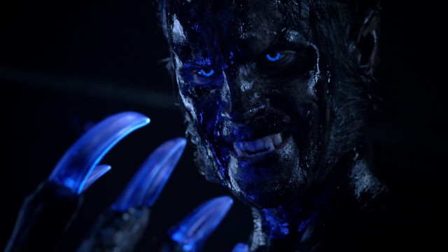 Blue eyed man black makeup free wallpaper for desktop - medium preview image