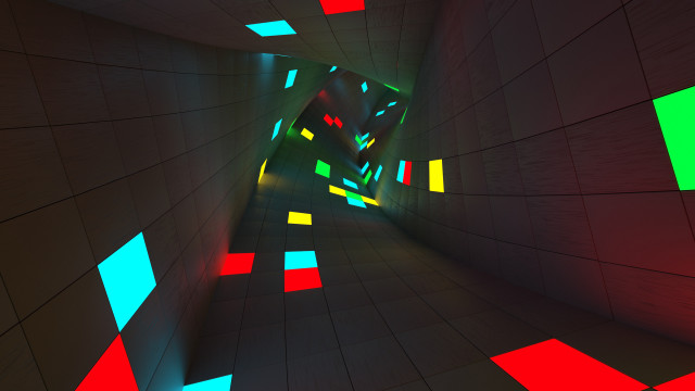 Tunnel colored squares abstract light free wallpaper for desktop - medium preview image