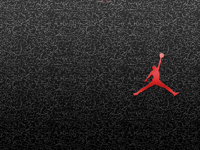 Red jordan logo black background free wallpaper for desktop - medium preview image