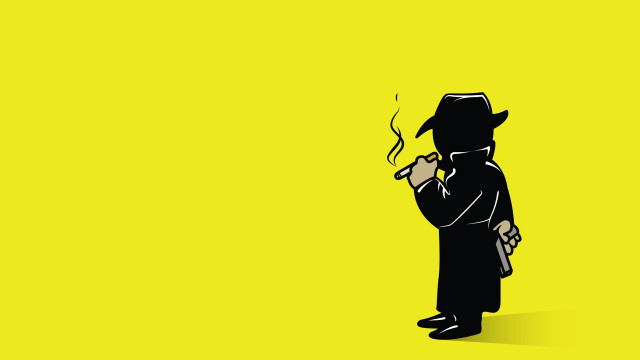 Man hat coat smoking cigarette free wallpaper for desktop - medium preview image
