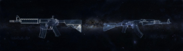 Guns dark light black background free wallpaper for desktop - medium preview image