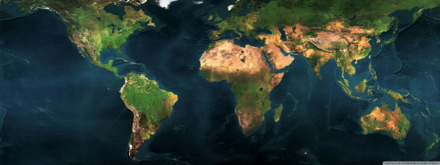 World map land water sides free wallpaper for desktop - medium preview image