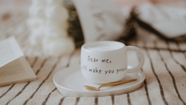 Cup saucer book bed striped free wallpaper for desktop - medium preview image