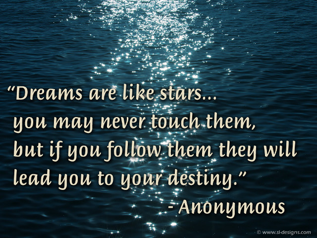 Dreams stars water sunshine quote free wallpaper for desktop - medium preview image