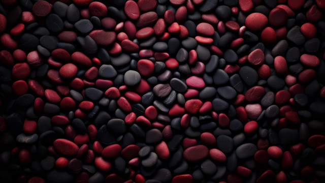 Red black rocks circle mosaic free wallpaper for desktop - medium preview image