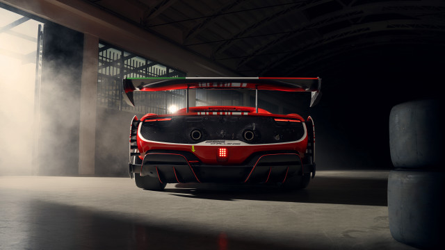 Red sports car dark garage #3 free wallpaper for desktop - medium preview image