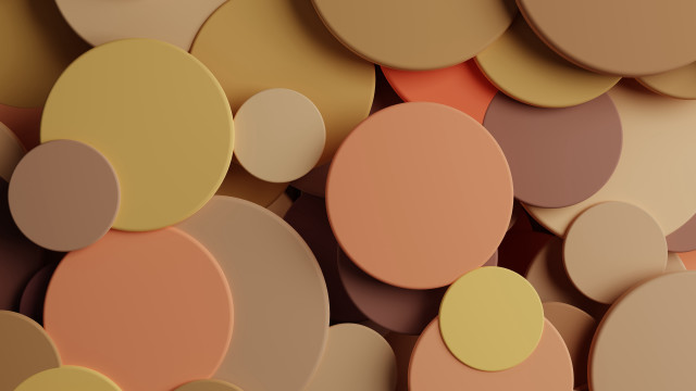 Closeup circles lightbrown orange colorfield free wallpaper for desktop - medium preview image