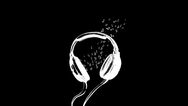 Headphones floating water black background free wallpaper for desktop - medium preview image