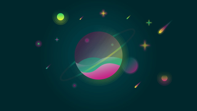 Colorful star galaxy moon pink free wallpaper for desktop - medium preview image