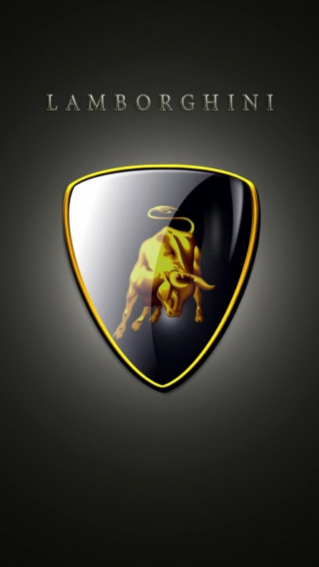 Lamb logo black background yellow free wallpaper for mobile - medium preview image