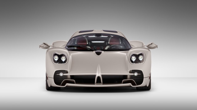 White car black hood headlights free wallpaper for desktop - medium preview image