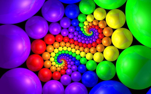 Colorful rainbow ball pit balls free wallpaper for desktop - medium preview image