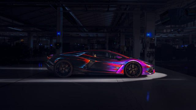 Neon car cyberpunk scifi urban free wallpaper for desktop - medium preview image