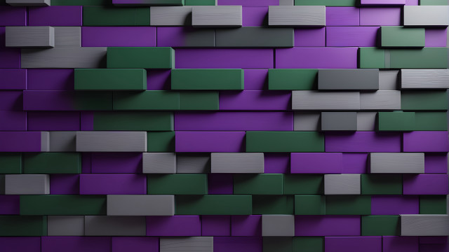 Purple green wall squares black free wallpaper for desktop - medium preview image