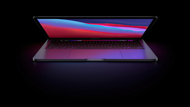 Laptop purple red black surface free wallpaper for desktop - medium preview image