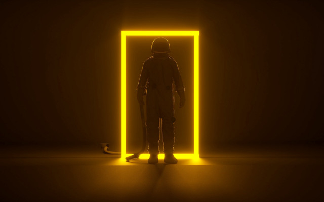 Man yellowdoor cat glowing sword free wallpaper for desktop - medium preview image