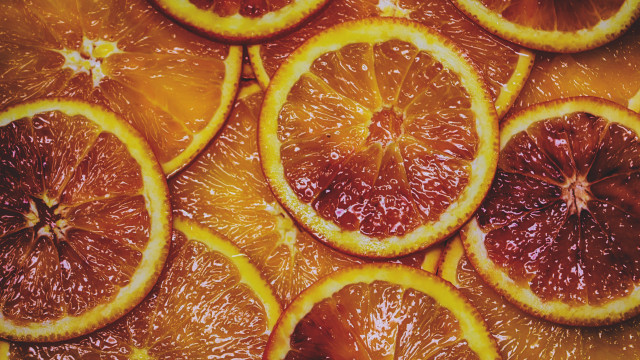 Orange slices star fireworks food free wallpaper for desktop - medium preview image