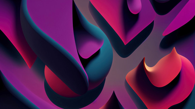 Colorful abstract curves purple shiny free wallpaper for desktop - medium preview image