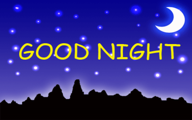 Good night yellow blue background free wallpaper for desktop - medium preview image