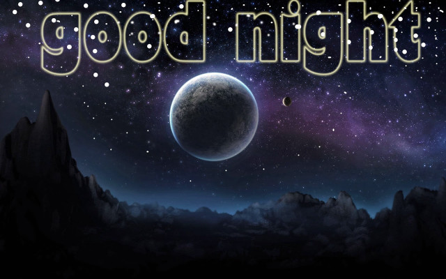 Planet good night sky background free wallpaper for desktop - medium preview image