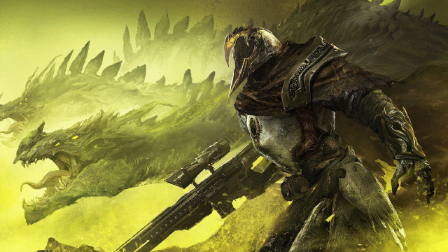 Man suit gun dragon demon free wallpaper for desktop - medium preview image