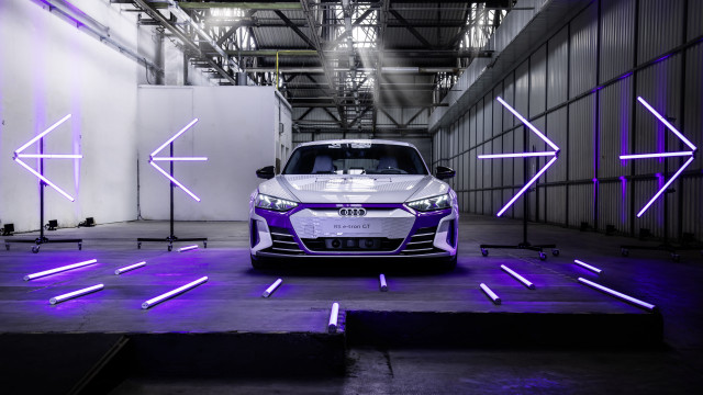 Car garage purple lights white free wallpaper for desktop - medium preview image