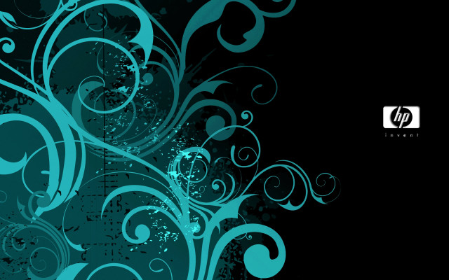 Blue black background swirls dots #2 free wallpaper for desktop - medium preview image