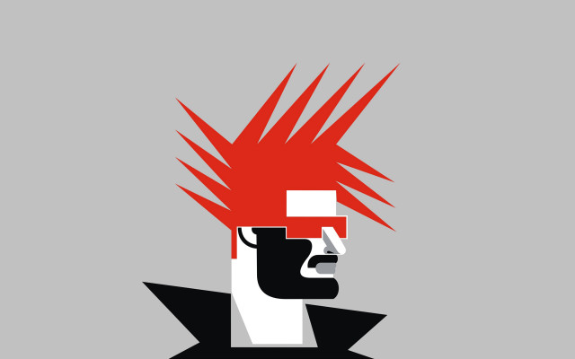 Mohawk redhair blackwhitejacket redtie punk free wallpaper for desktop - medium preview image