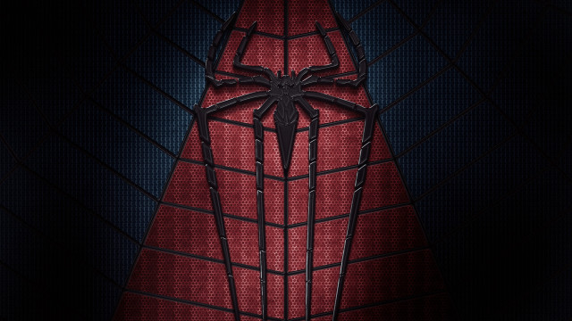 Spiderman red background black spiderweb free wallpaper for desktop - medium preview image