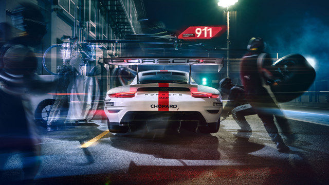 White car night city man free wallpaper for desktop - medium preview image