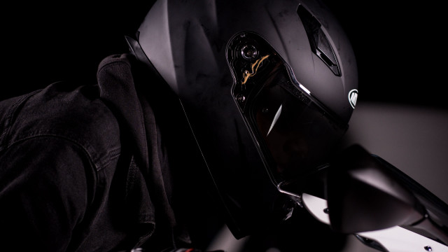 Helmet motorcycle dark black jacket free wallpaper for desktop - medium preview image
