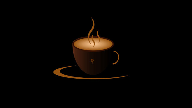 Coffee steam gold circle minimalist free wallpaper for desktop - medium preview image