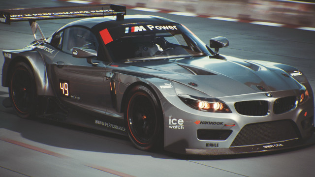 Silver race car red flag free wallpaper for desktop - medium preview image